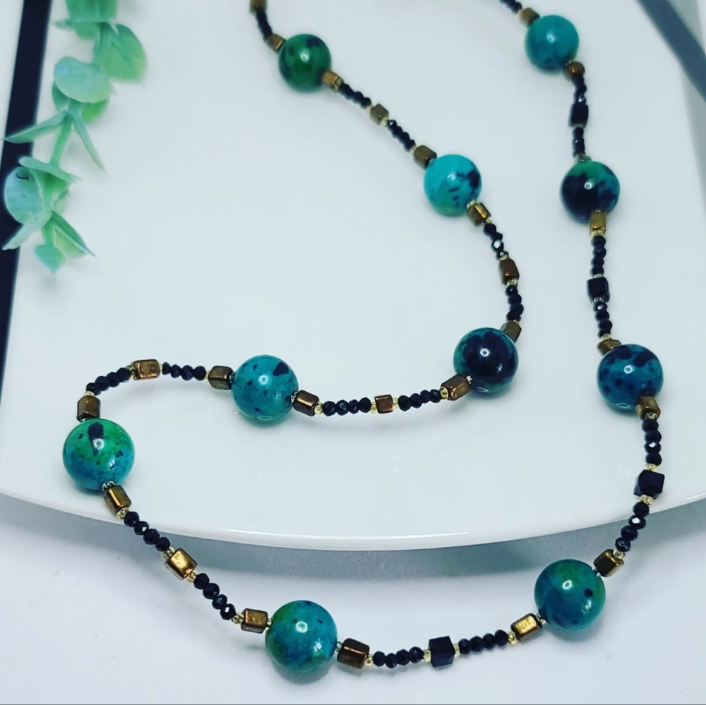 Chrysocolla necklace